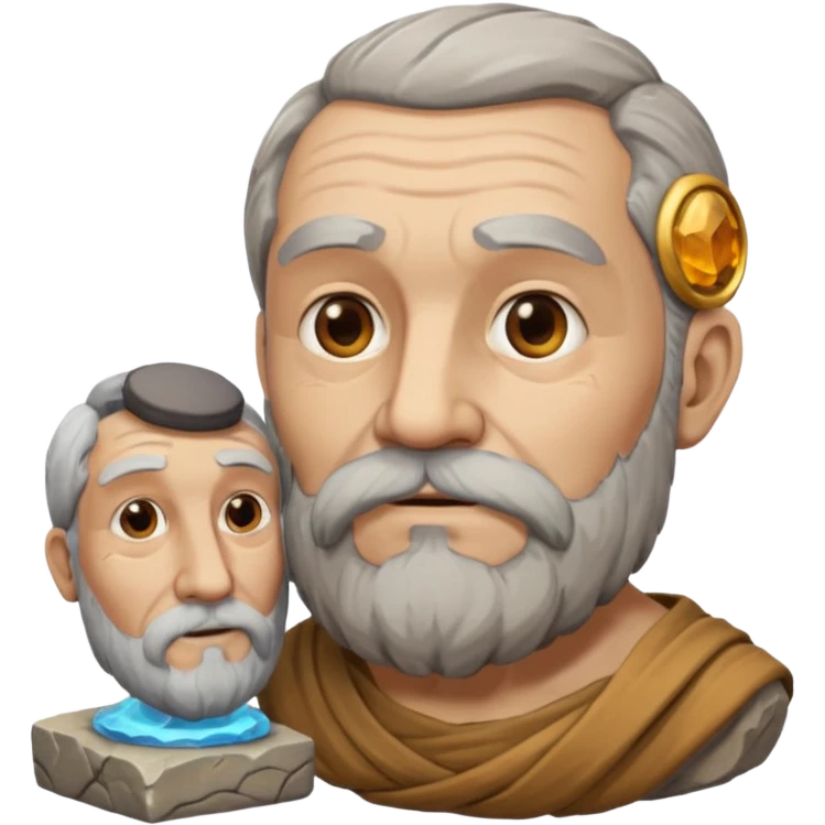Ancient  man  with sculpture emoji
