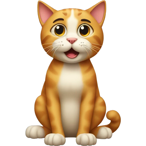 Cat shrugging its paws emoji