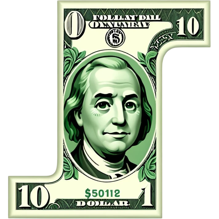 a dollar paper money emoji