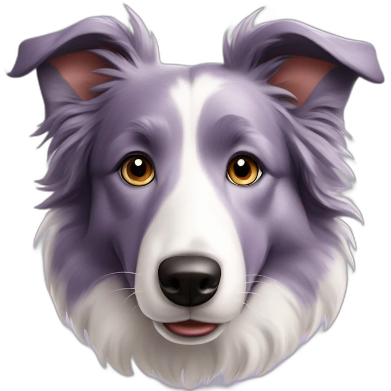 Lilac merle border collie emoji
