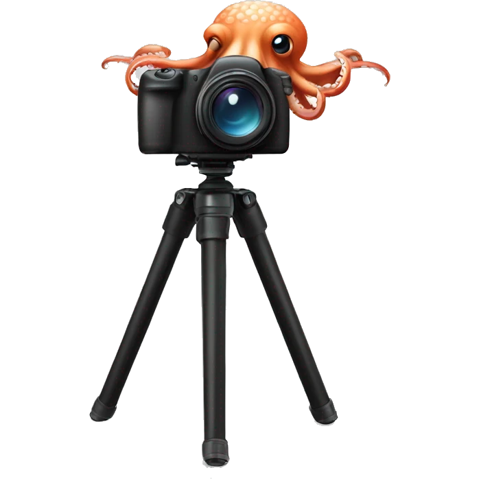 octopus tripod, wih camera sa head emoji
