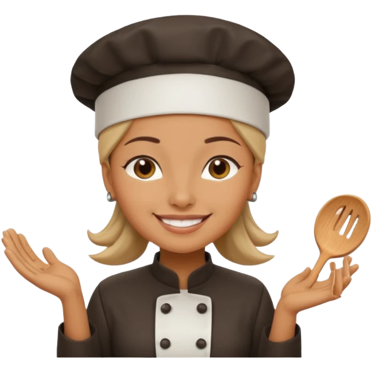 woman wearing chef hat emoji