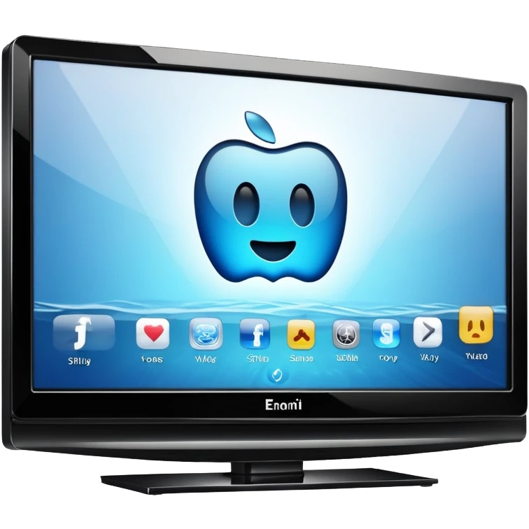 modern slim plasma TV with wide screen emoji