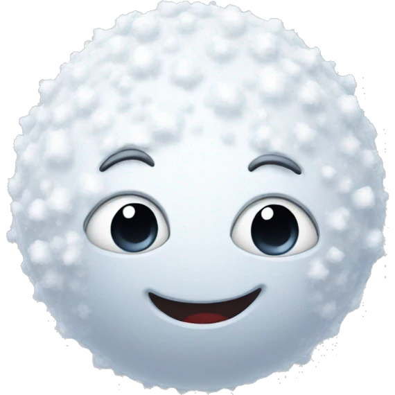 White snowball with this "._." facial expression emoji