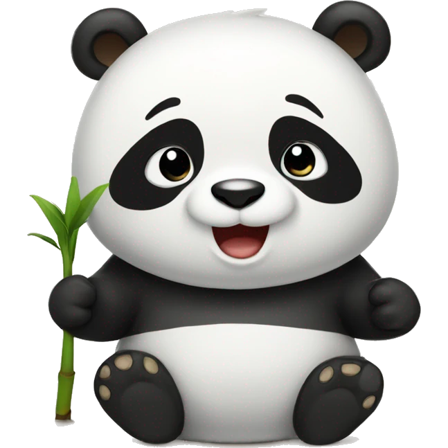 Panda saying good morning emoji