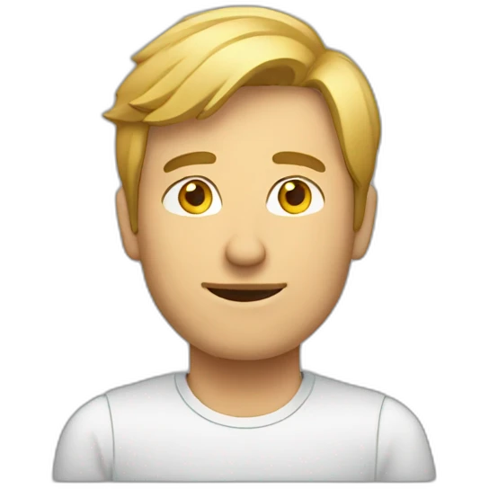 man typing  emoji