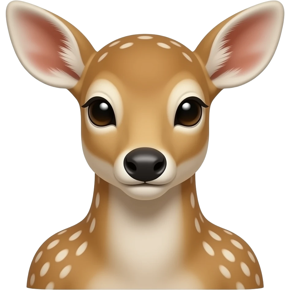 white fallow fawn head and shoulders emoji