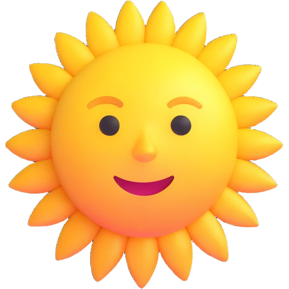 shining sun emoji