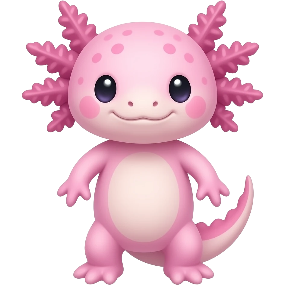 cute pink axolotl emoji