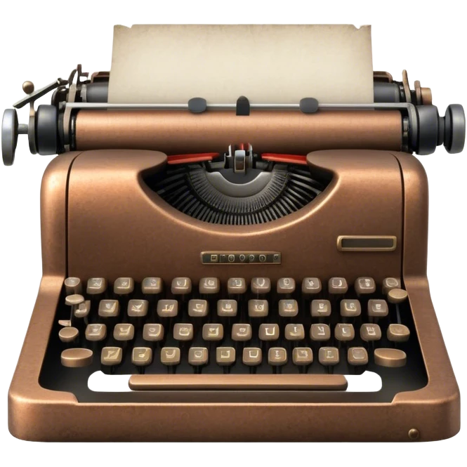 Bronze vintage typewriter  emoji