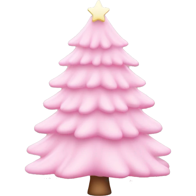 Baby pink christmas tree emoji