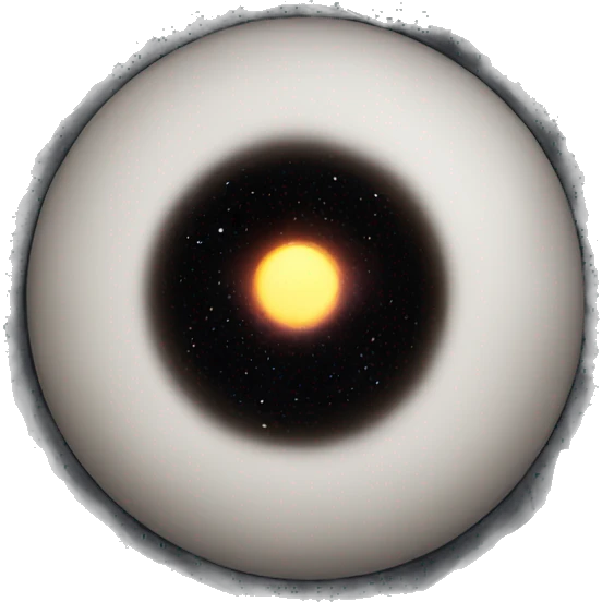 accurate depiction of a black hole emoji