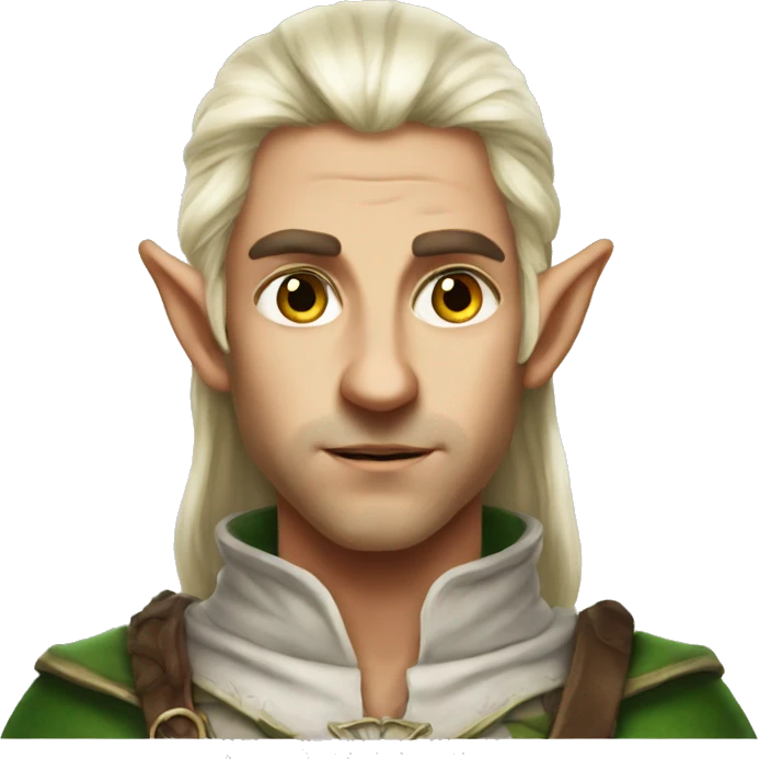 rogue male elf fantasy emoji