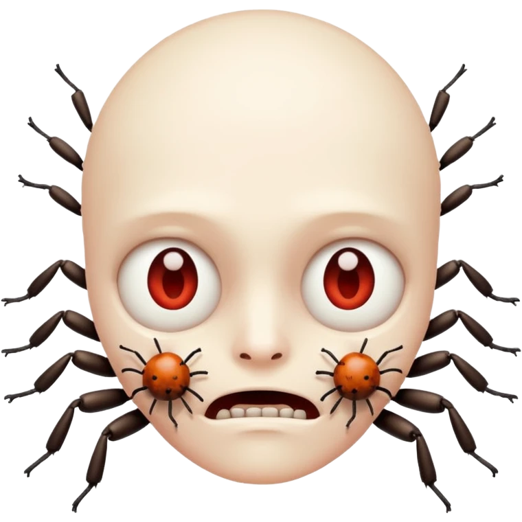 Dead face with bugs emoji