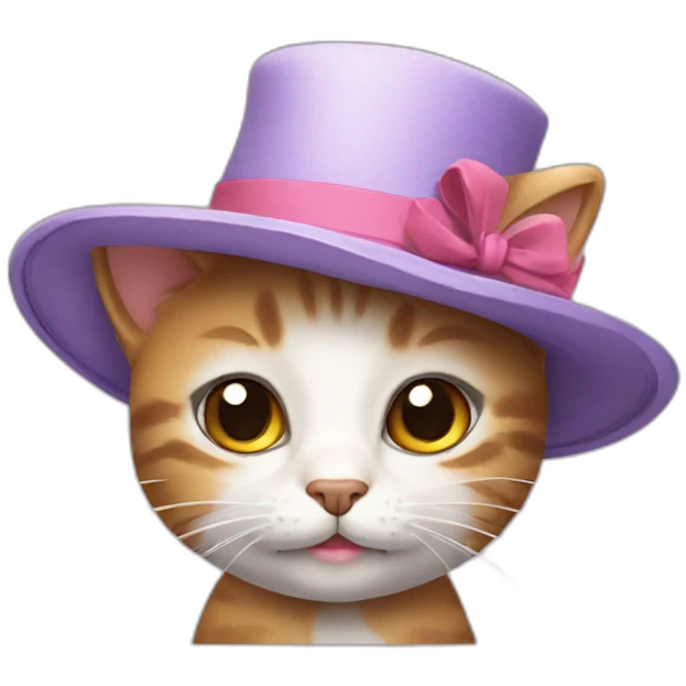 Little cat with little hat emoji