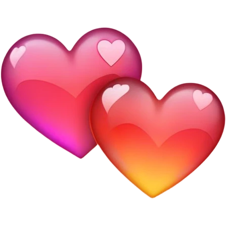  hearts with fading hearts  emoji