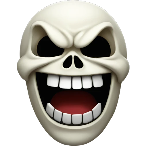 Laughing evil skull emoji