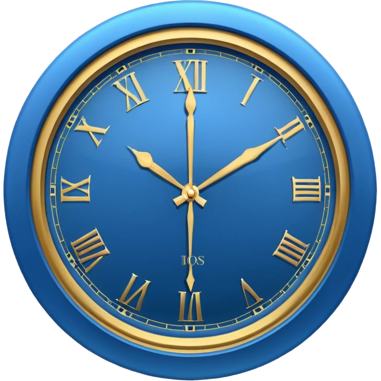 blue clock emoji