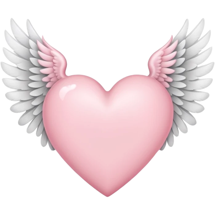 a soft pink heart with wings emoji