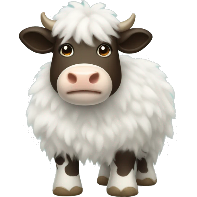 Fluffy cow  emoji