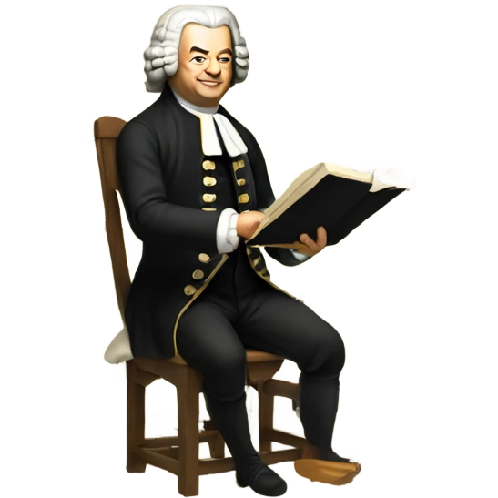 Johann Bach teaching emoji