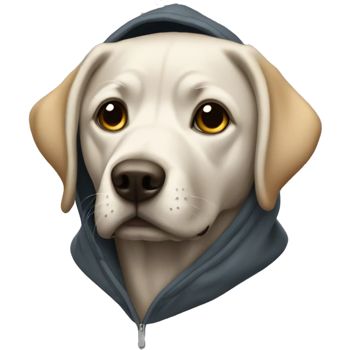 Lab wearing hoodie  emoji