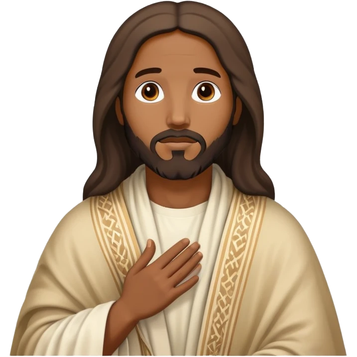 Black Jesus with prayer shawl  emoji