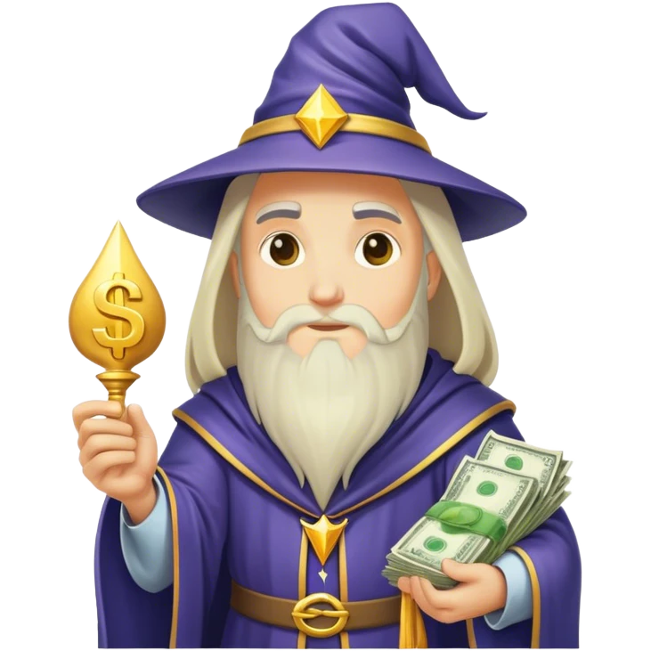 Wizard with money  emoji