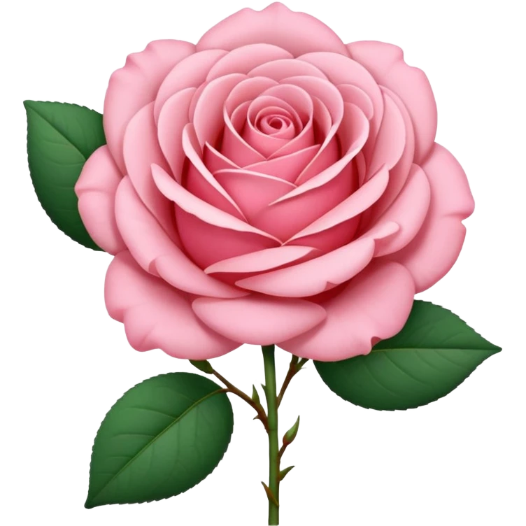 create a blush rose flower with a stem emoji