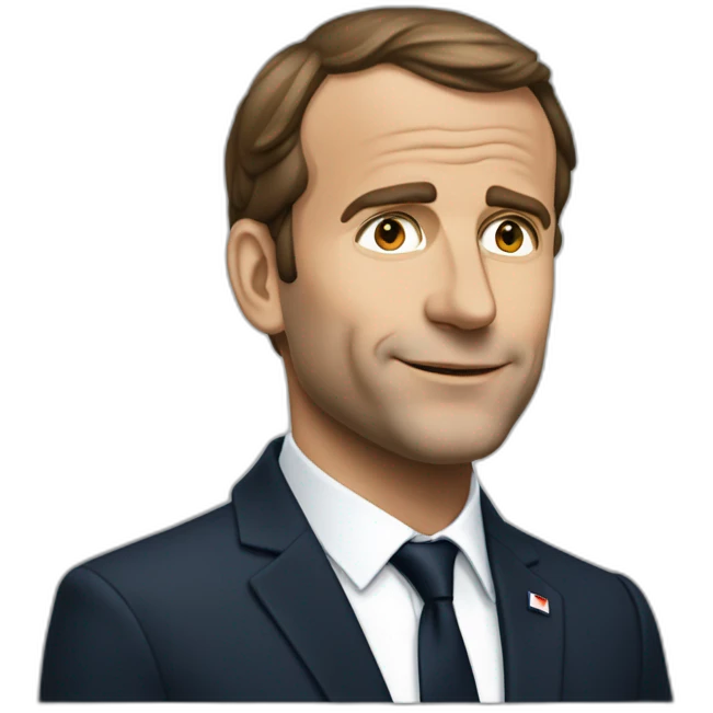 Macron qui réfléchi emoji
