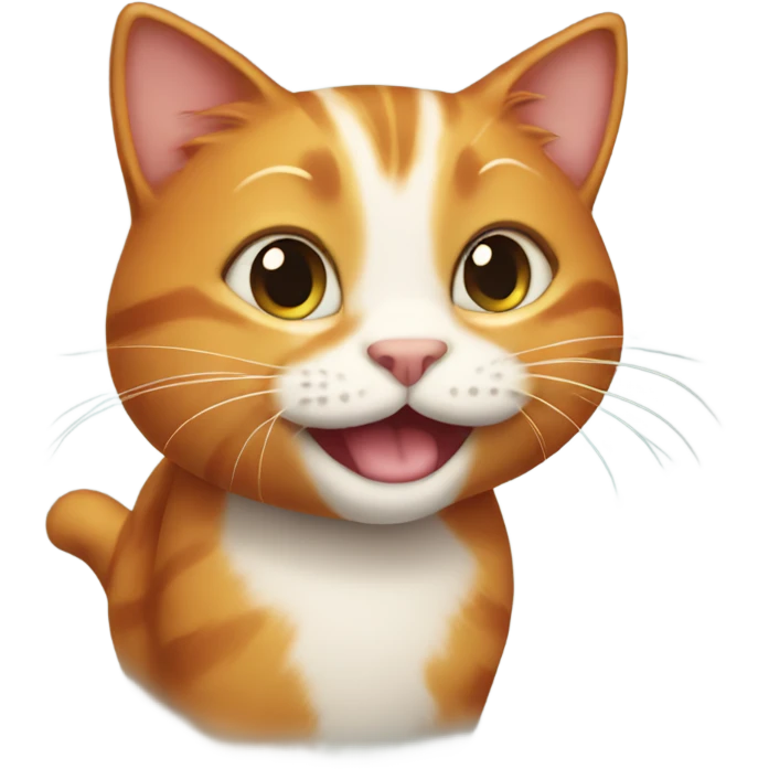 Ginger cat smiling emoji