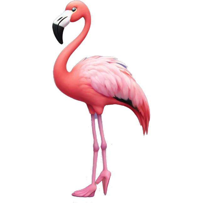 Flamingo in dance shoes emoji