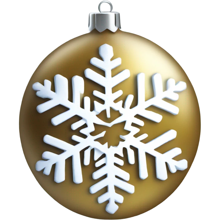 Snowflake Christmas bauble emoji