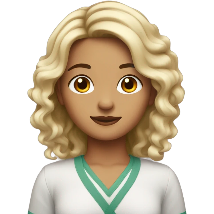 Nepalese girl short wavy straight hair emoji