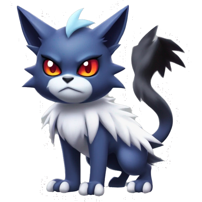 Edgy Cool Kawaii Litten-Zorua-Noibat-Absol-Pokémon Full Body emoji