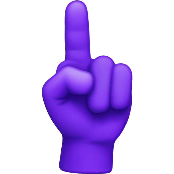purple hand pointing emoji