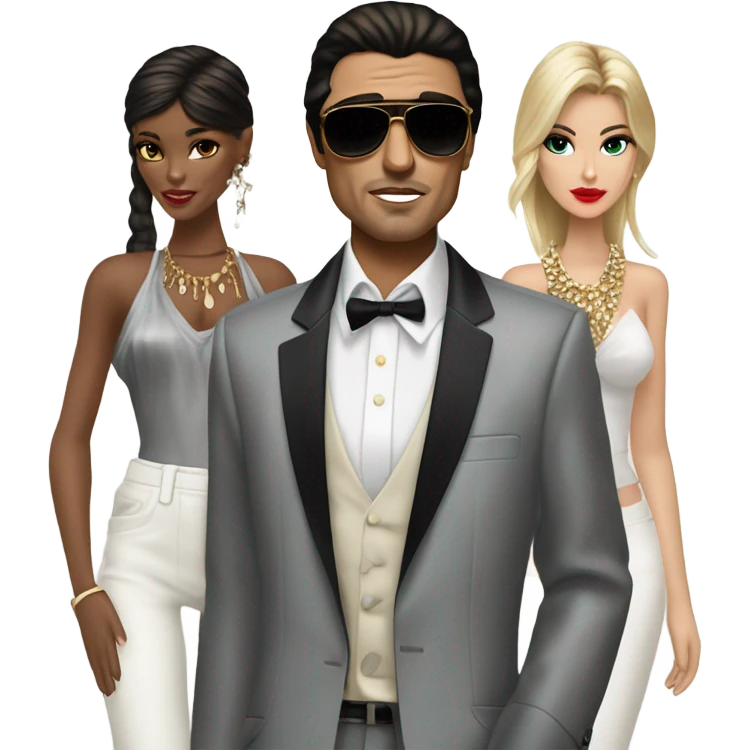 Tony Montana with 4 stylish models emoji