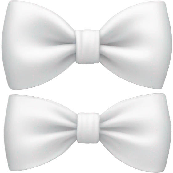 White bow on white bow emoji