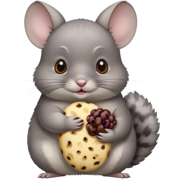 Chinchilla with raisin emoji