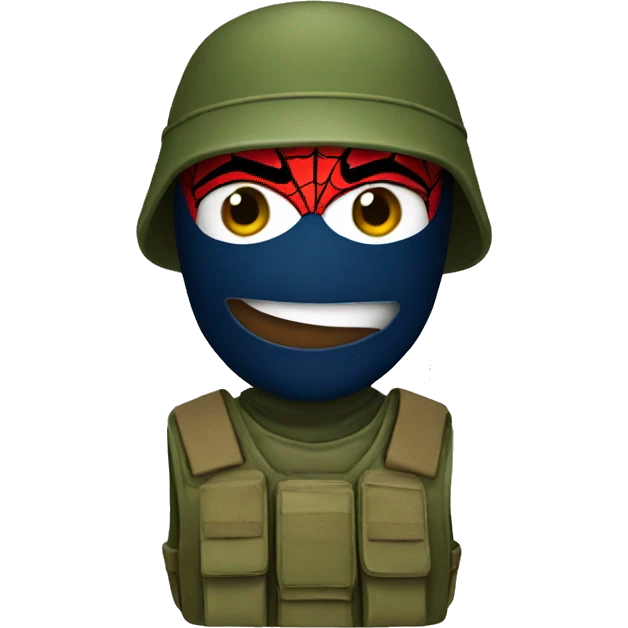 spiderman soldier emoji