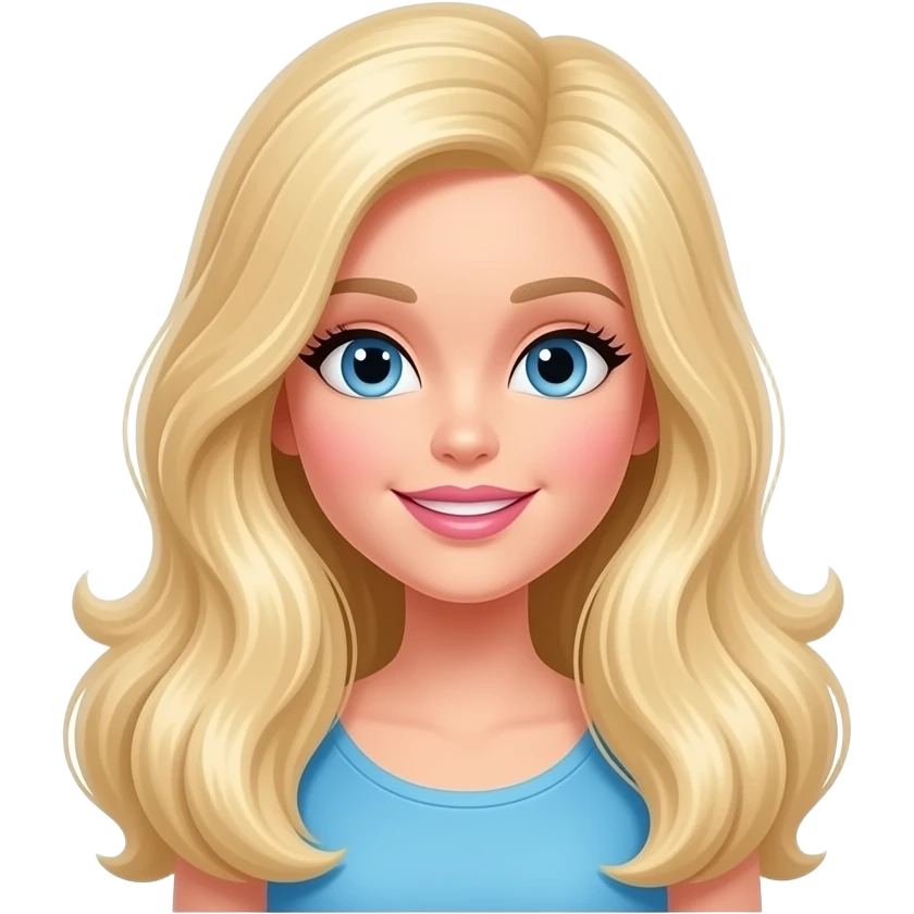 blue yellow Confetti (falling, scattered) inspired by Barbie colour palette emoji