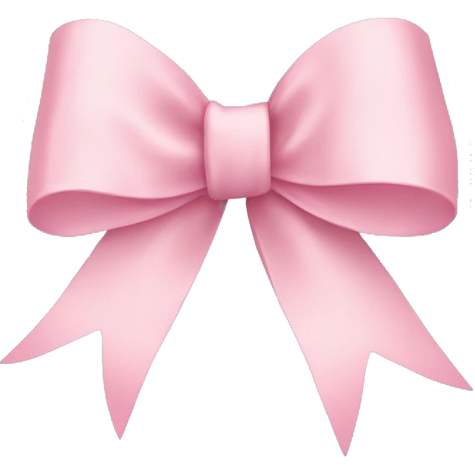 light pink ribbon bow emoji