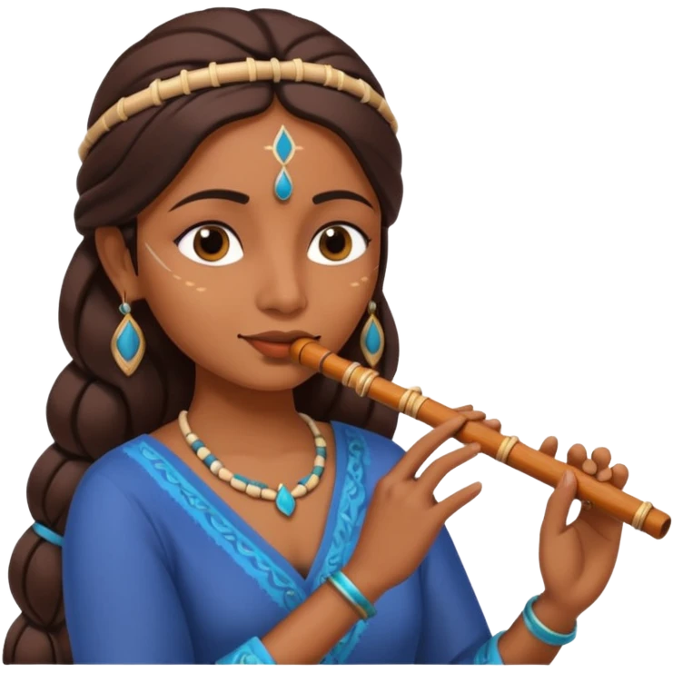 Flute indian women emoji