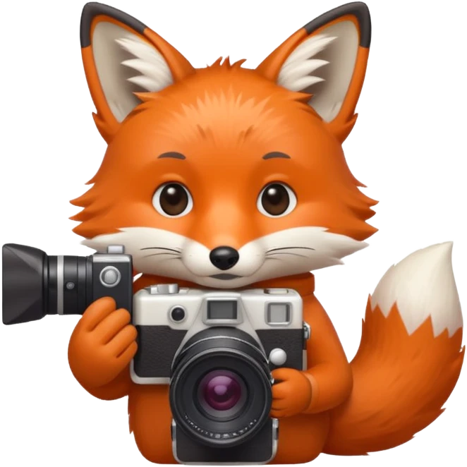 red fox white camera emoji