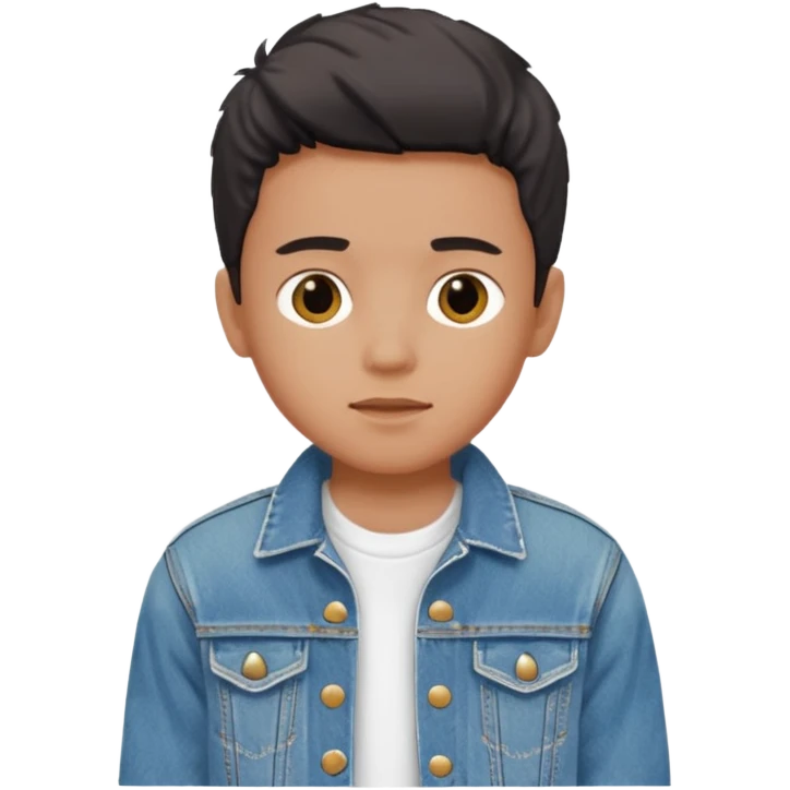 80s boy that wears denim jacket emoji
