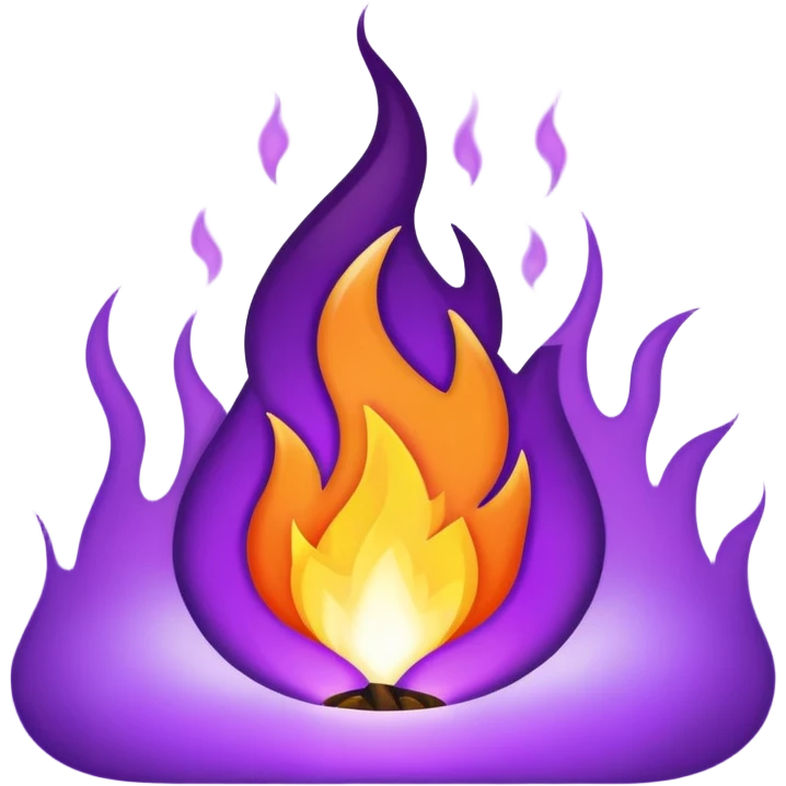 Purple fier emoji