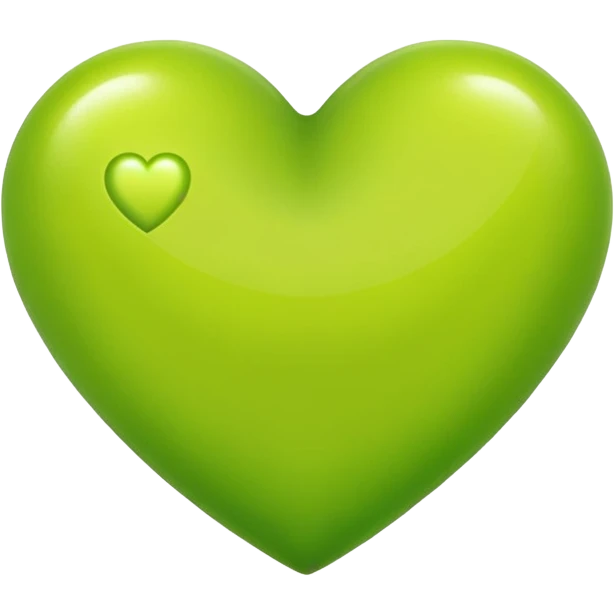 lime green heart emoji