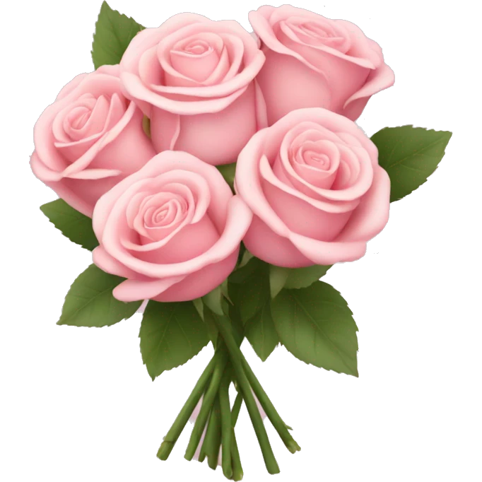 Light pink rose bouquet  emoji