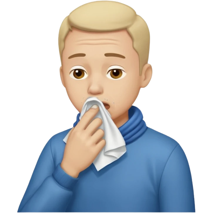 чоловічок який кашляє у хустинку emoji