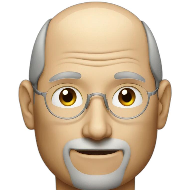 Head of Steve Jobs with Apple emoji